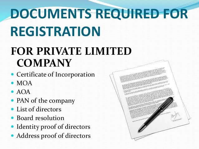 Documents Required For Private Limited Company Registration