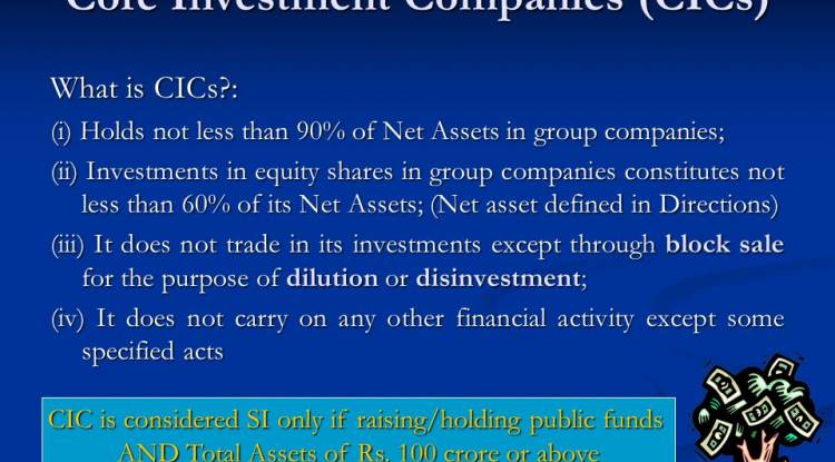 What is a core investment company?