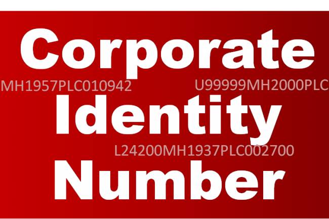 Corporate Identification Number or Company CIN No. in India
