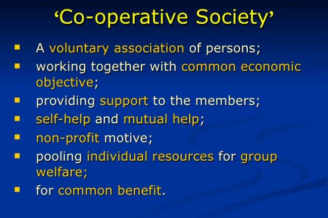 What is the benefit of a cooperative society in India over a private firm?